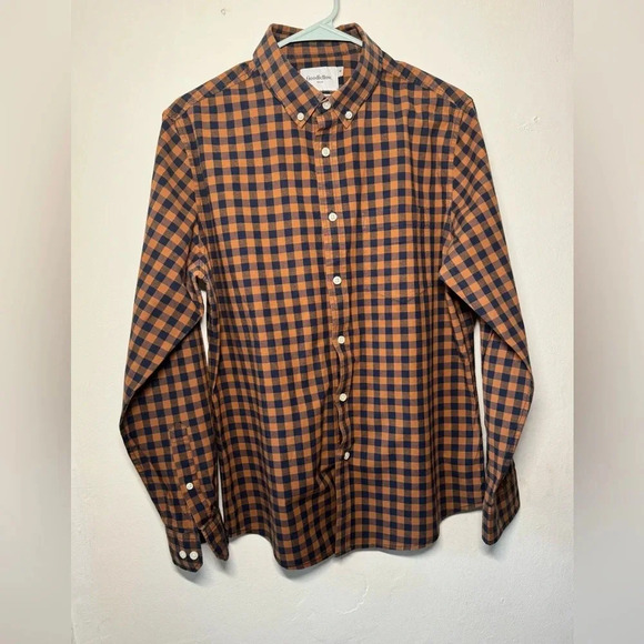 Goodfellow & Company | Men’s Button Down | Orange Plaid - Picture 11 of 12